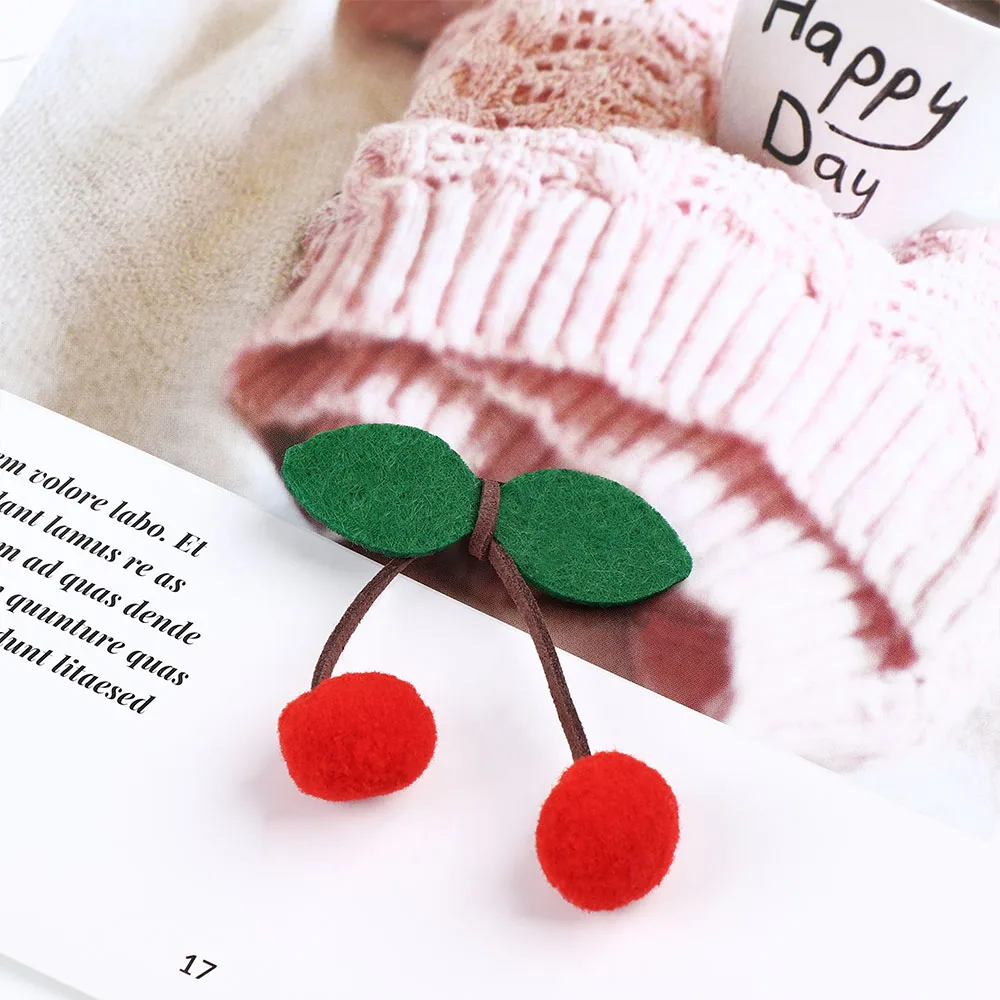 

2Pcs/set Novelty Cute Red Cherry Shape Hair Clip for Baby Girls Female Sweet Fruit Barrette Headwear Hair Accessories Gifts