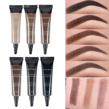 

Natural 6 Colors Liquid Dyeing Eyebrow Cream Set Waterproof Durable Brown Tint Eyebrow Henna Mascara Eyebrows Paint Makeup