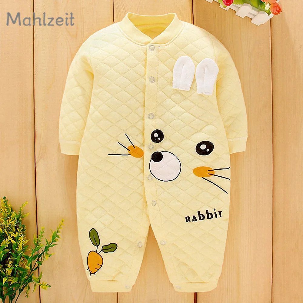 

Baby Boy Girl Autumn Winter warm Romper 100% cotton Long Sleeve Romper for 0-2T baby Children infant cartoon long soft clothes