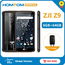 Глобальная версия HOMTOM ZJI Z9 Helio P23 IP68 Водонепроницаемый 4G LTE смартфон 5,7 дюймов 6 ГБ+ 64 ГБ rom 5500 мАч полный диапазон мобильного телефона