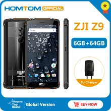 Global Version HOMTOM ZJI Z9 Helio P23 IP68 Waterproof 4G LTE Smartphone 5.7 inch 6GB + 64GB ROM 5500mAh Full Bands Mobile Phone