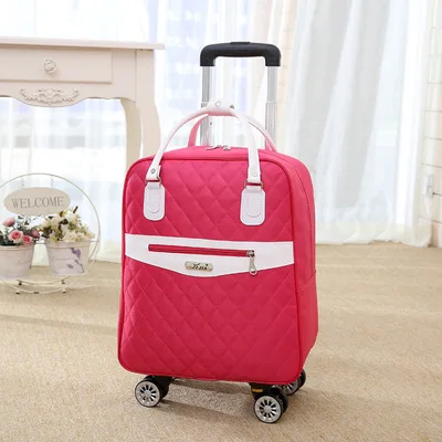 Сумка на колесиках для путешествий, женский рюкзак для путешествий на колесиках, сумки на колесиках, Оксфорд, Вместительная дорожная сумка на колесиках, чемодан, сумка - Цвет: Small