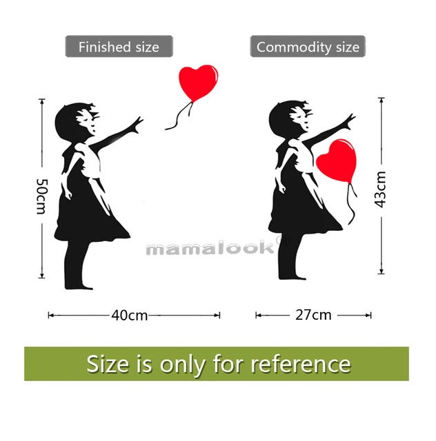 Banksy Wall Decal Balloon Girl Banksy Vinyl Sticker 03-S