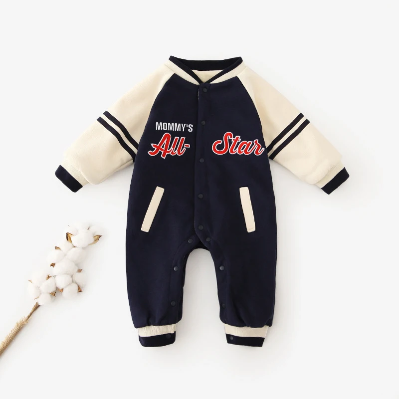Dark Blue Новая детская одежда, зимняя бейсбольная спортивная одежда с вышивкой для мальчиков и девочек, детская одежда для альпинизма - Цвет: Dark Blue