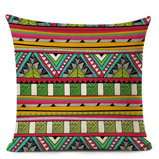 Чехол для подушки в этническом стиле, Африканский этнический геометрический узор, декоративная наволочка, льняная наволочка для дивана, домашний декор - Цвет: 21