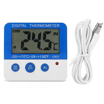 

ABS Indoor Outdoor Large LCD Display Mini Alarm Thermometer Livestock Farm Electronic Temperature Meter