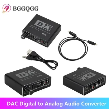 

BGGQGG Hifi DAC Digital To Analog Audio Converter RCA 3.5mm Headphone Amplifier Toslink Optical Coaxial Output Portable DAC