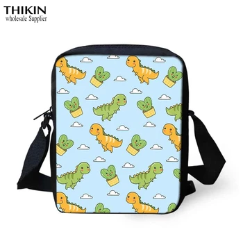 

THINK Supernatural Mini Messenger Bag Cartoon Love Dinosaur Pattern Bag Boys Girls School Bookbag Children Kids Shoulder Bags