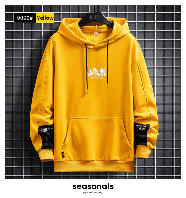 Waliicorners Hooded Sweatshirts Harajuku Casual Hoodies Male Black Oversize Pullovers Tops Patchwork Sportswear 12 Hde4b6768056e4aeb8dc42444e9de8b48H