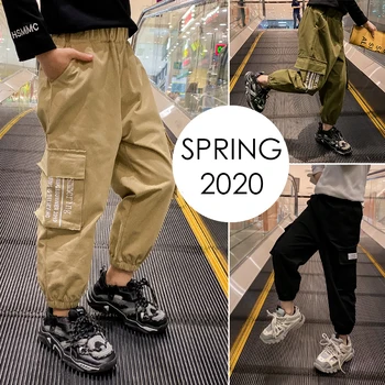 

Streetwear Cargo Pants Girl 2020 Cotton Casual Straight Kids Pants for Girls Trousers Kids Clothes Girls 8 To 12 Jogger Trousers