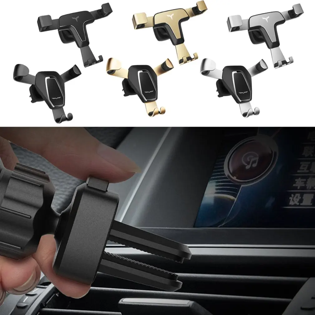 Держатель для телефона Gravity Car Air Vent на выходе крепление на 360 градусов вращение мобильного телефона gps кронштейн держатель для Iphone huawei samsung