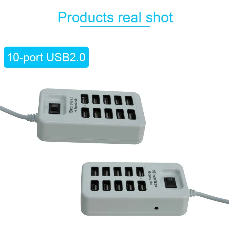 BKSCY usb-хаб 2,0 Мульти USB 2,0 разветвитель 4/7/10 портов Hab с переключателем ВКЛ/ВЫКЛ адаптер для ПК Компьютерные аксессуары usb-хаб