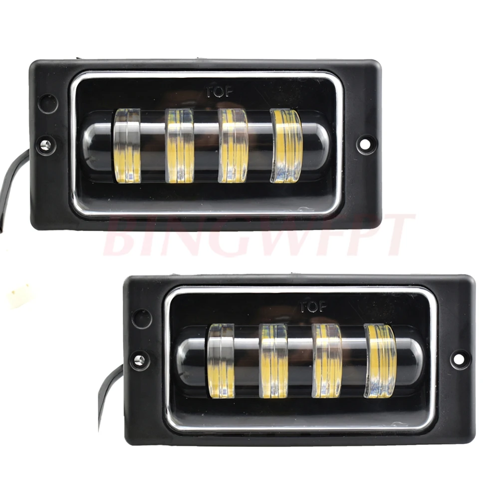 2 pçs alta qulity carros frente nevoeiro lâmpada impermeável 6000k led luzes de nevoeiro luz de passagem para lada 2110 -2117