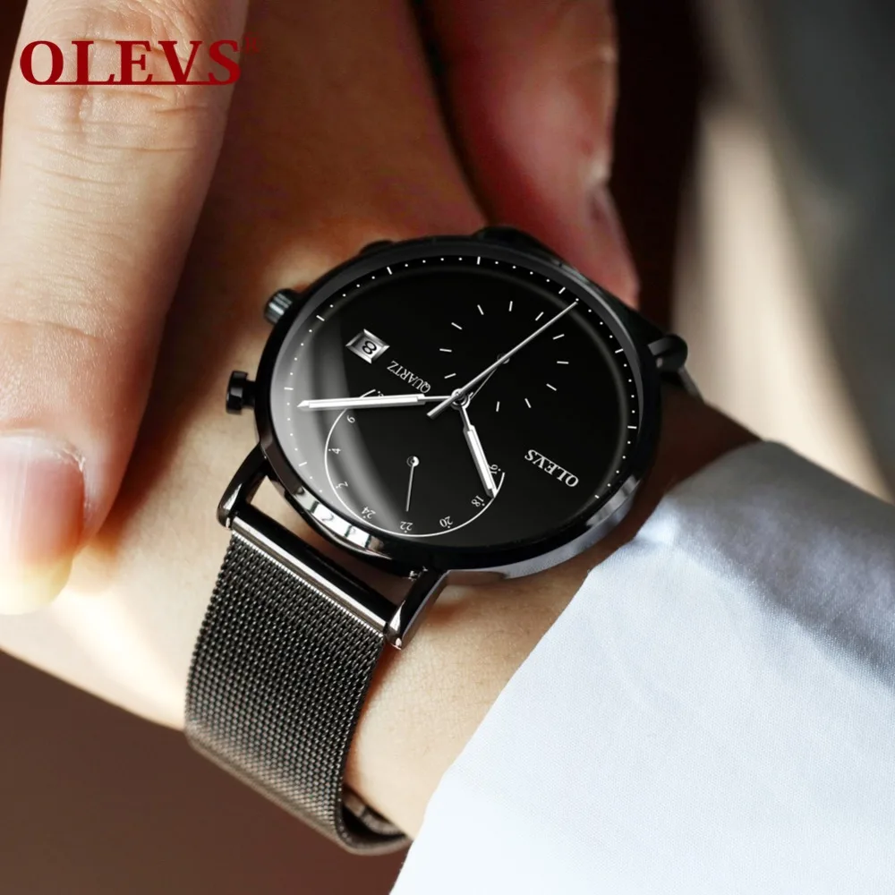 OLEVS, мужские часы, простые, модные, швейцарский Топ бренд, кварцевые часы, Роскошные, креативные, водонепроницаемые, повседневные,, мужские часы, Relogio Masculino