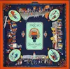 New Arrival Brand Shawl 100% Twill Silk Scarf Working in Paris 130cm Square Scarves Print Kerchief Bandana Woman Headband Hijab 3
