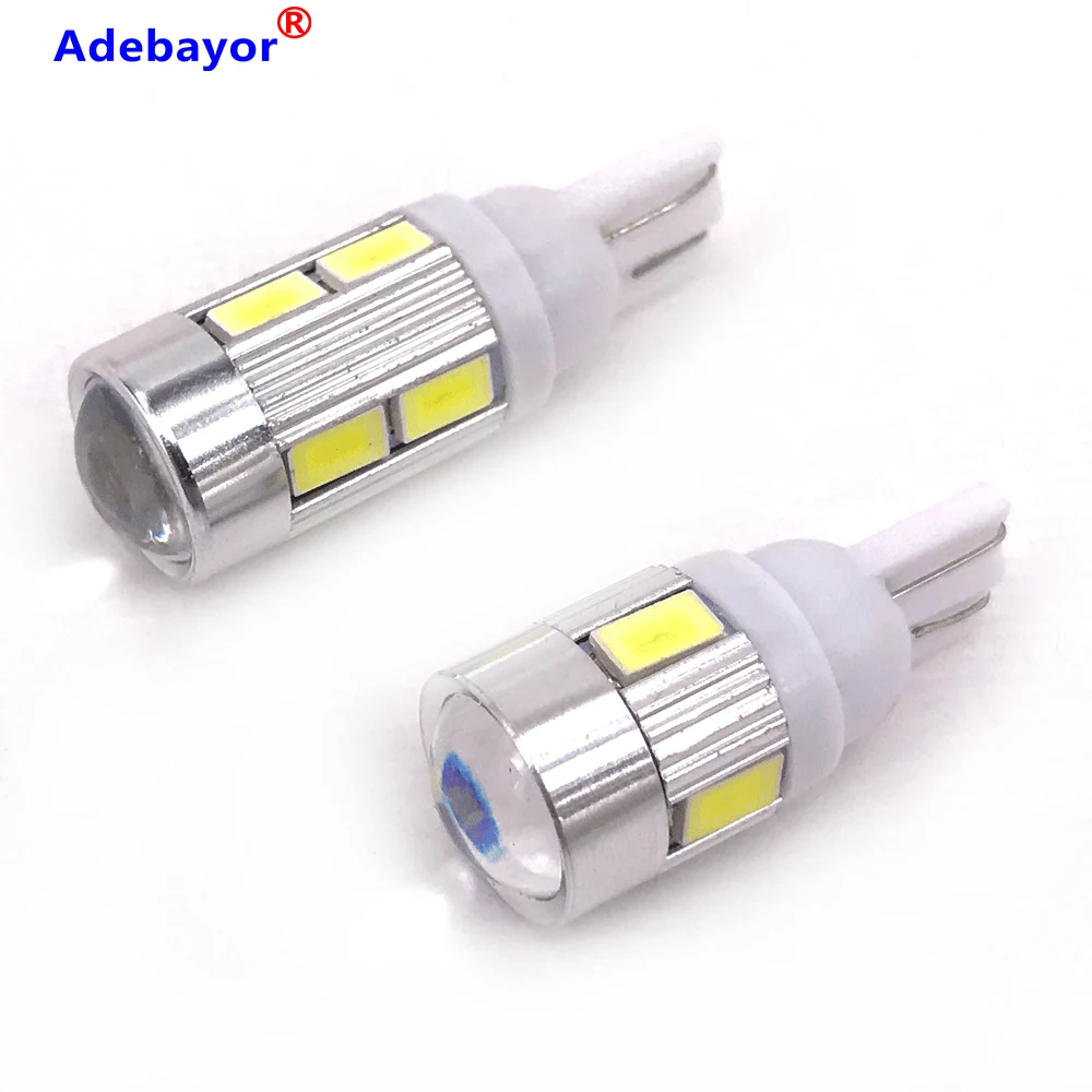 50 шт. T10 Canbus 194 W5W 10 SMD 5630 Светодиодный светильник лампа без ошибок светодиодный светильник парковки T10 светодиодный автомобильный боковой светильник стайлинга автомобилей Авто