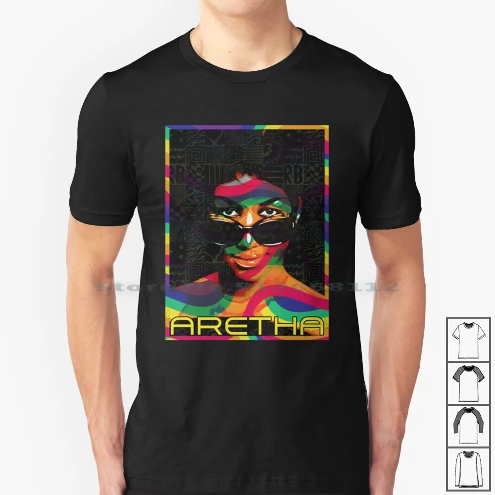 Aretha Franklin T Shirt 100% Cotone Aretha Franklin Soul Aretha Franklin Music Blues Franklin Singer Jazz Motown Rispetto Queen