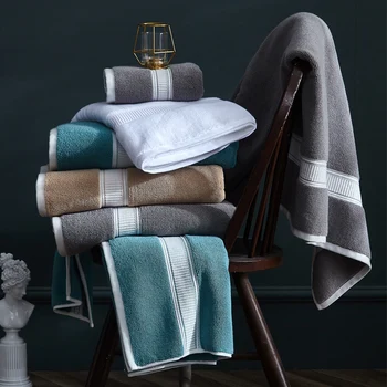 

Luxury Large Adults Cotton Bath Towels High Quality Absorbent Bath Towels Couple Toalha Seca Cabelo Household Products MM60YJ