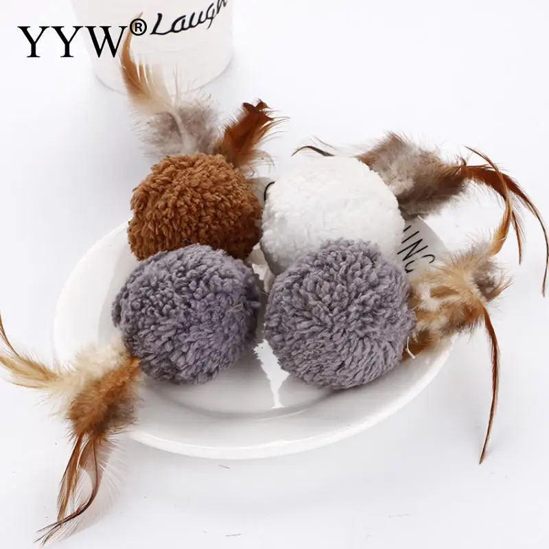 

Cat Toy Catnip Ball Feather Shuttlecock Pet Cat Chewing Healthy Interactive Tease Toy Healthy And Non-Toxic Toys For Kittens