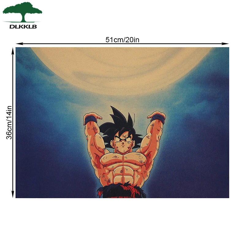 DLKKLB аниме плакат Dragon Ball Защита от солнца фильм Винтаж газовая бомба дома, общежития кафе 51x36 см стены Стикеры декоративная живопись