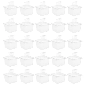 

100Pcs Transparent Reptile Breeding Boxes Snake Spider Lizard Centipede Insect Cages