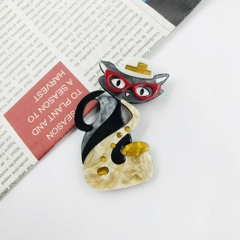 Акриловые Мультяшные Броши ZiccoWong-кошки булавки для женщин девушек милые животные