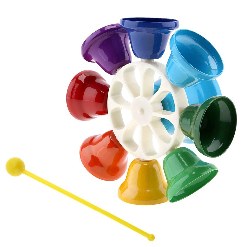 Прямая поставка-ИРИН Красочные 8 нот ударный колокол колокольчик музыкальная игрушка для детей ребенок Раннее Образование музыкальный подарок