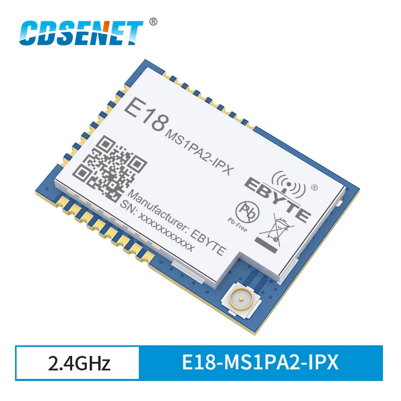 

CC2530 2.4Ghz 20dBm CC2592 PA+LNA SMD 256 KB 0.8km Range IPX Antenna ZigBee Module E18-MS1PA2-IPX