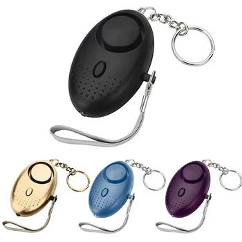 For Girl Women Elderly Portable Emergency Personal Security Alarms Self-Defense 130 Decibels LED Light Safety Key Chain Pedant 1
