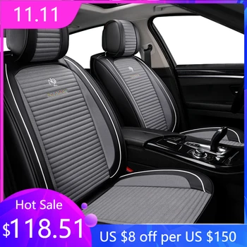 

CAR TRAVEL flax car seat cover for honda accord 7 8 9 10 2002-2018 civic 5d cr-v crv fit jazz city auto accessories car-styling