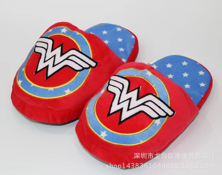 Плюшевые тапочки «Дэдпул» с логотипом «X-men»; красные плюшевые тапочки из чистого хлопка; теплые домашние Тапочки