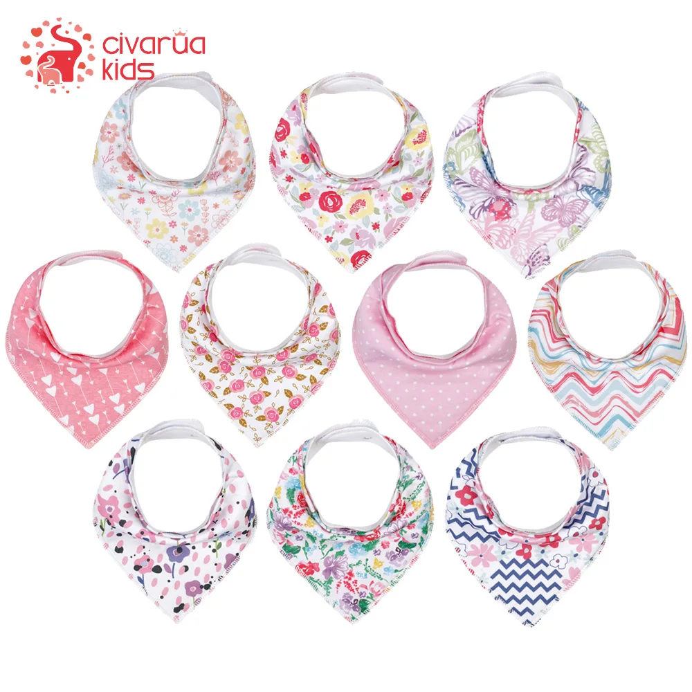 

Baby Bandana Drool Bibs 10 Pack Extra Soft 100% Cotton and Fleece Super Absorbent Baby Bibs Teething Bibs For Baby Unisex