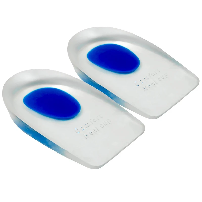 Blue Tcare/1 пара чашек для пятки с подошвенным фасциитом, вставки из силиконового геля, подушечки для пяточной шпоры и снятия боли, вставки для пятки - Цвет: Blue