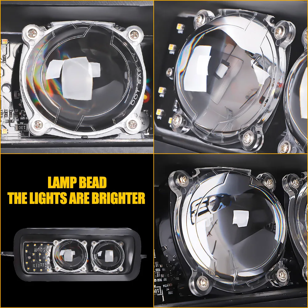 12v Led Headlight For Lada Niva 4x4 1995+ Daytime Running Lights Turn Signal Lad