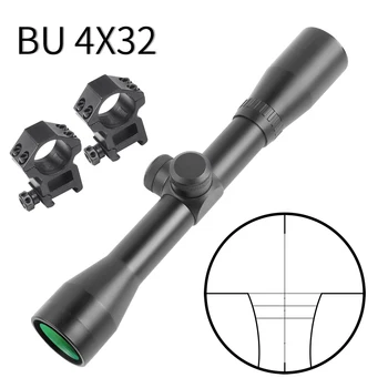 

B brand 4X32 Optical Sight Etched Glass Tactical Riflescope Sight Scope Rifle Hunting optics red dot holographic sight cqb