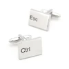 Computer Design Esc & Ctrl Keyboard Cufflinks For Men Quality Copper Material Silver Color Cuff Links Wholesale&retail ► Photo 2/5