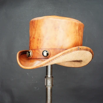 

Steampunk Cos Hand Leather Pattern Drawing Western Cowboy Hat Leather Pattern Leather Template