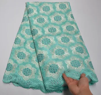 

100% Cotton African Dry Lace Fabric High Quality Swiss Voile In Switzerland Punch Holes Nigerian Lace For Daily Party Dress!XX-8