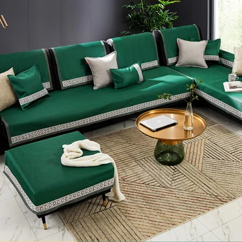 

Non-slip Ice Silk Sofa Cover Protector Chaise Summer Cooling Sofa Pet Dog Mat Slipcover Anti-dirty Heat Couch Cushion Breathable