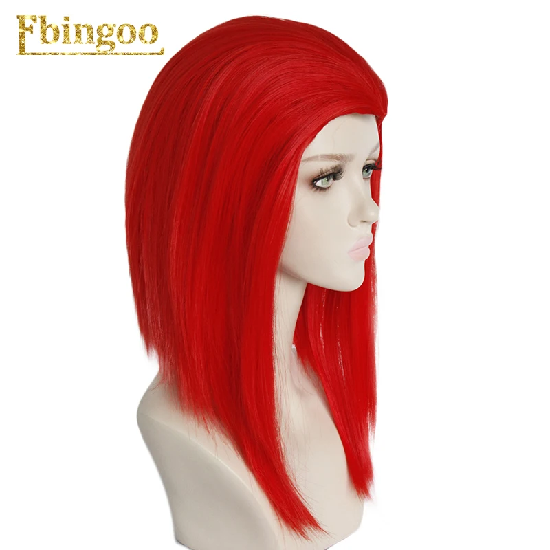 Ebingoo X-men Темный Феникс парик короткий прямой красный фиолетовый Синтетический Косплей парик для костюма Вечерние