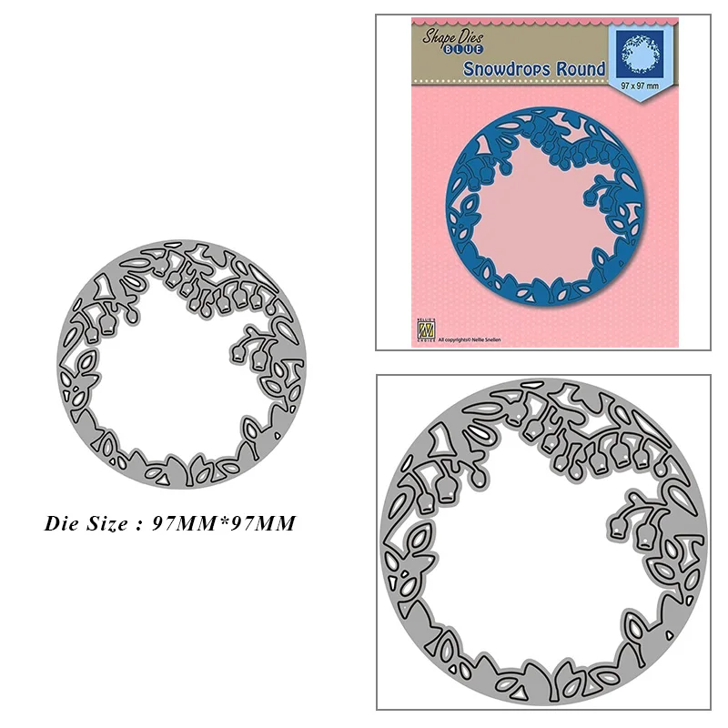 

Round Background Frame Metal Cutting Dies for DIY Scrapbook Album Paper Card Decoration Crafts Embossing 2021 New Dies