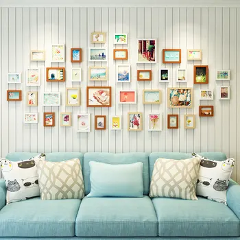 

Romantic Diy Photo Frame Wall 36/42/66pcs Home Decorations Family Picture Frames Hanging Hallway Living Room Gift for Wedding Q
