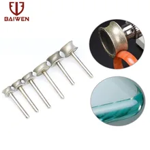 

Concave 2-12mm Diamond Abrasive Grinding Wheel Glass Burr Drill Bits for Bracelet Ring Jade Carving Polishing Wheels