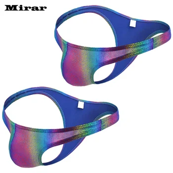 

Men's Sexy Underwear Transparent See Through Shorts Hot Lip Print Underpants 2PC