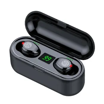 

Wireless Earphone Bluetooth V5.0 F9 TWS Wireless Bluetooth Headphone LED Display With 2000mAh Headset With Microphone