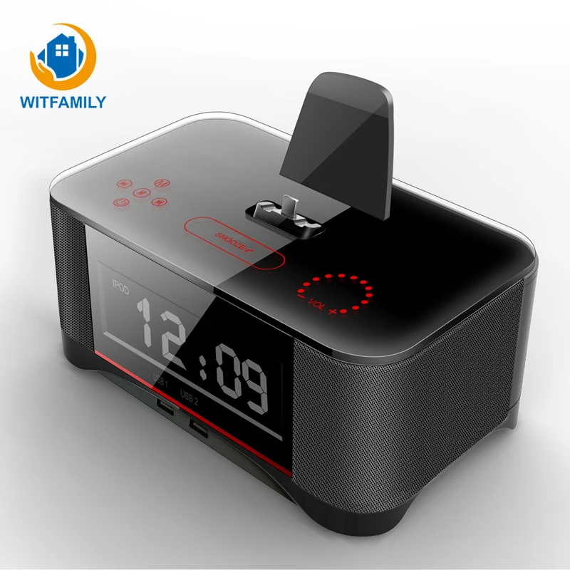 Светодиодный цифровой будильник Bluetooth динамик сабвуфер мобильный телефон небольшой беспроводной аудио прикроватные часы