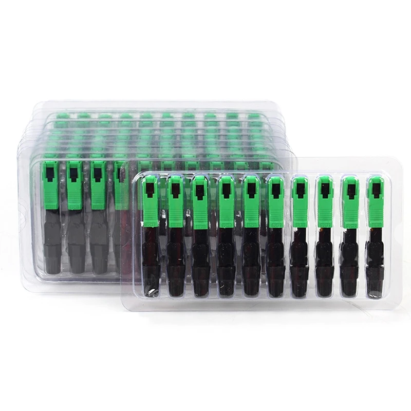 

150PCS SC APC Single-Mode Fiber Optic SC APC Quick Connector Fiber Optic Fast Connector