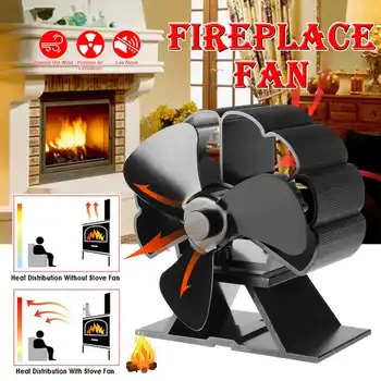 

Silent 3 Blades Fireplace Stove Fan Thermal Power Fan Wood Log Burner Fan Efficient Heat Distribution Home Heat Power Stove Fan