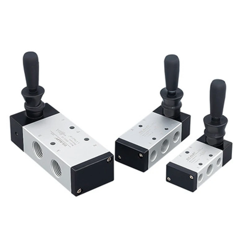 Air Valve Switch Manual Hand Wrench 4H210-08 4H310-10 4H410-15 Pneumatic Control Pull 1/4" 2 Position 5 Port Plate Reversing