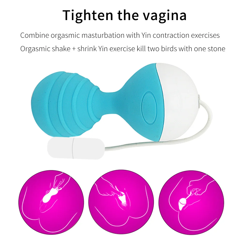 Женский USB Перезаряжаемый влагалище вибрирующие яйца приложение беспроводной